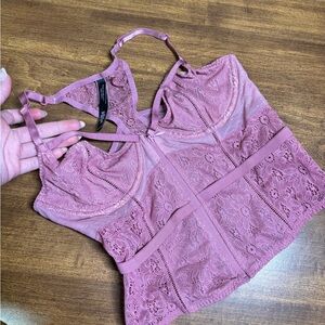 Victoria's Secret Mauve Lace Bustier